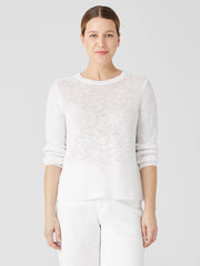 Organic Linen Cotton&nbsp;Crew Neck Top