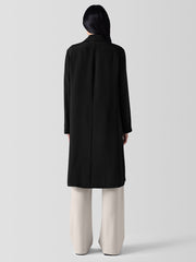 Silk Double Crepe Long Blazer