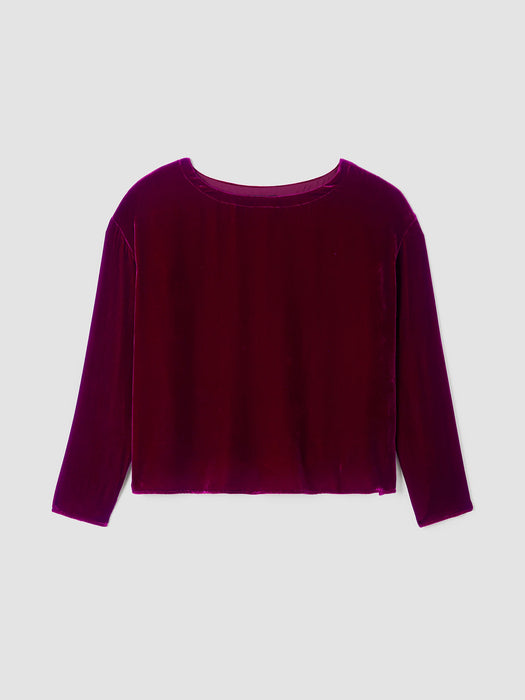 Velvet Ballet Neck Box-Top