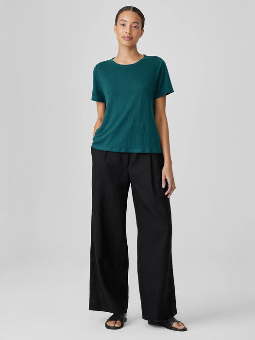 Organic Linen Jersey Crew Neck Tee