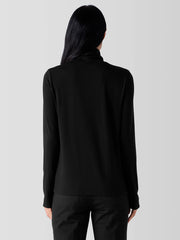 Sheer Knit Turtleneck Top