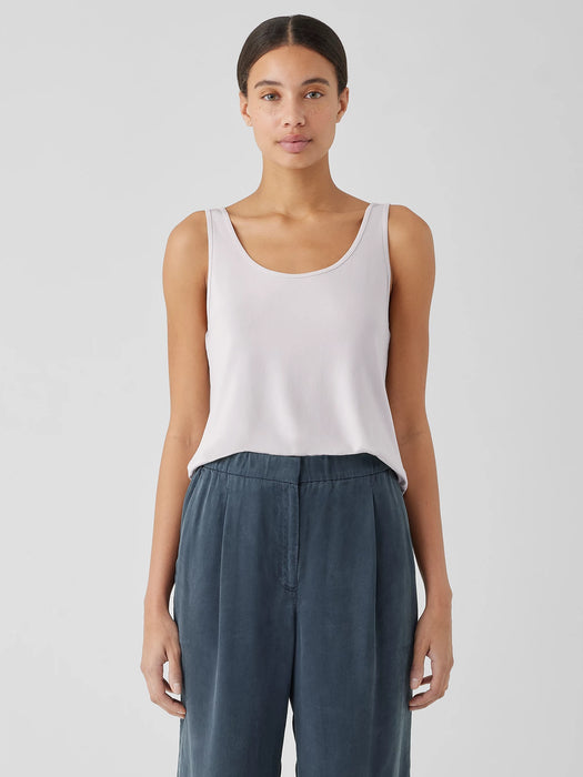 Stretch Silk Jersey&nbsp;Scoop Neck Tank