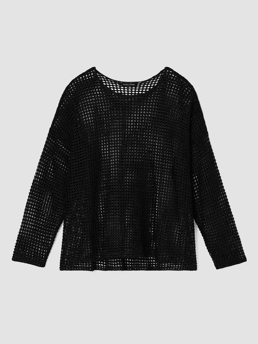 Organic Linen D&eacute;lav&eacute; Round Neck Top