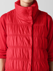 Eggshell Recycled Nylon Stand Collar Vest