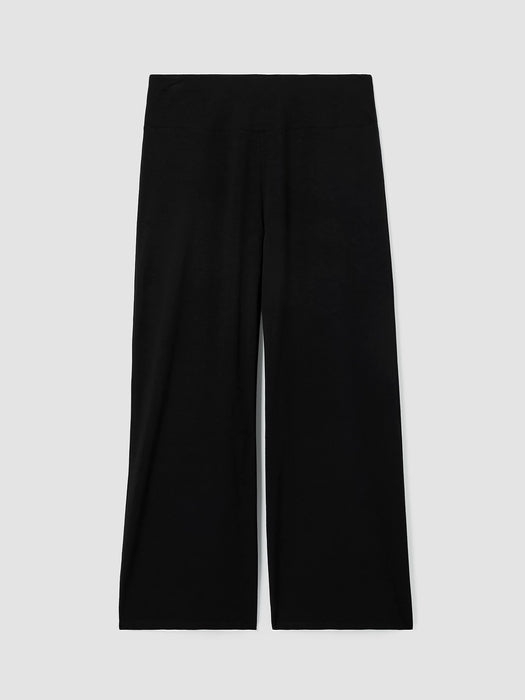Stretch Jersey Knit Wide-Leg Pant