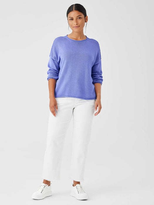 Peruvian Cotton Blend Crew Neck Top