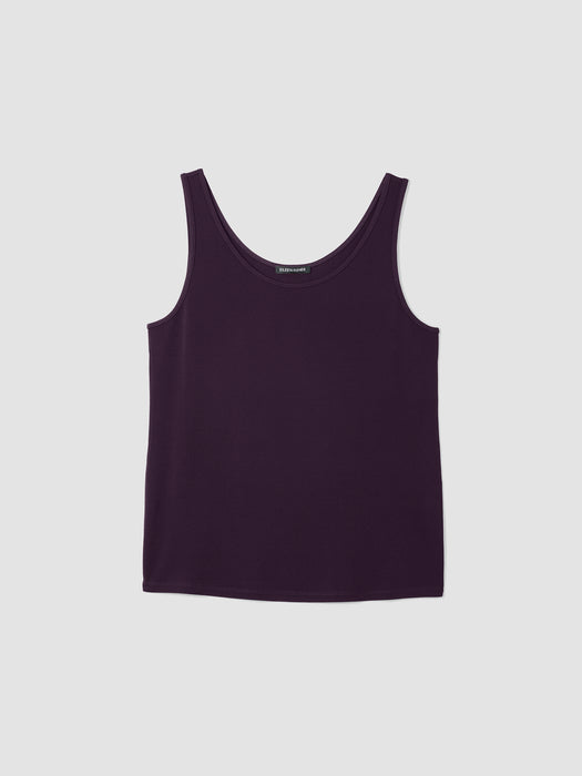 Stretch Silk Jersey&nbsp;Scoop Neck Tank