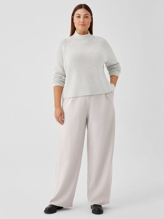 Merino Cropped Turtleneck Top in Regenerative Wool