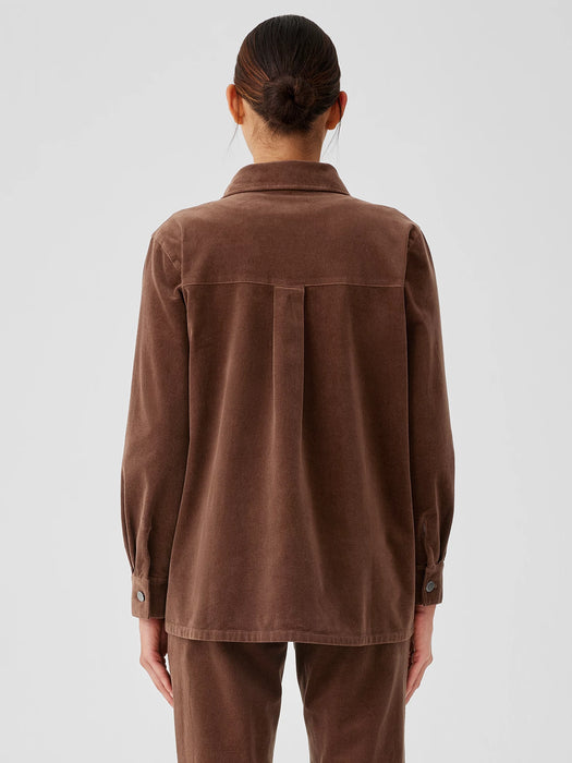 Organic Cotton Stretch Corduroy Shirt Jacket