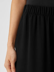 Silk Georgette Crepe Wide-Leg Pant
