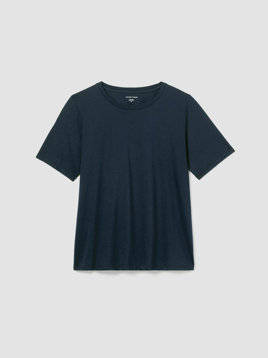 Organic Pima Cotton Jersey&nbsp;Round Neck Tee