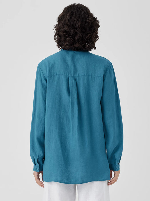 Organic Handkerchief Linen Classic Collar Shirt