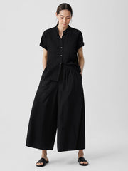 Washed Organic Cotton Poplin&nbsp;Skirt Pant
