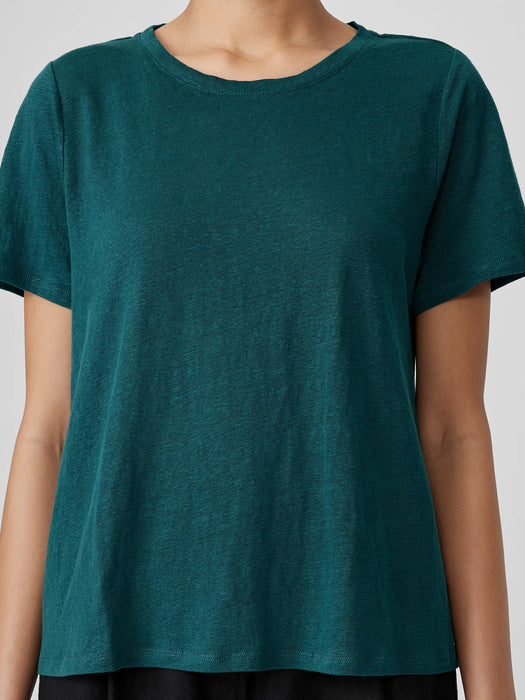 Organic Linen Jersey Crew Neck Tee