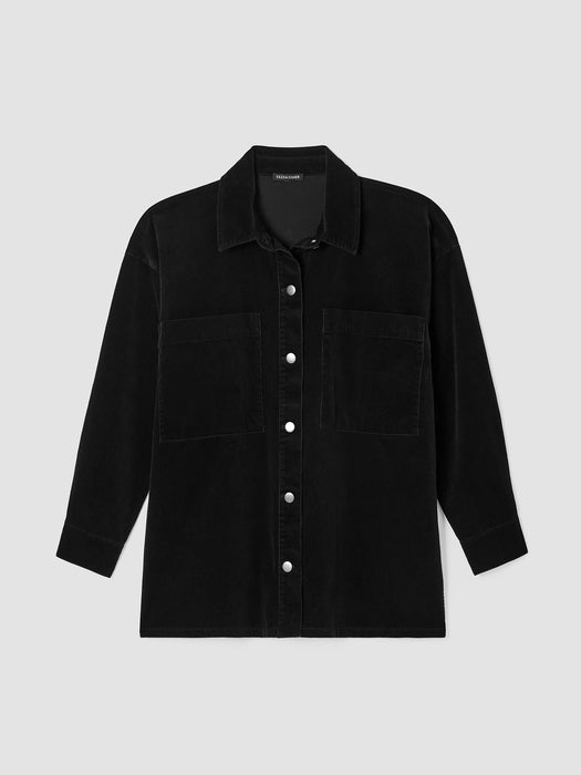 Organic Cotton Stretch Corduroy Shirt Jacket
