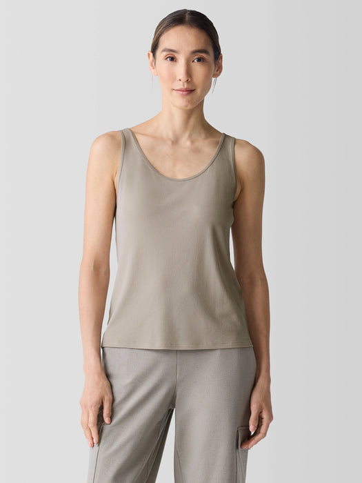 Stretch Silk Jersey&nbsp;Scoop Neck Tank