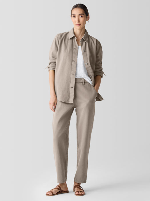 Garment-Dyed Utility&nbsp;Organic&nbsp;Cotton Shirt Jacket