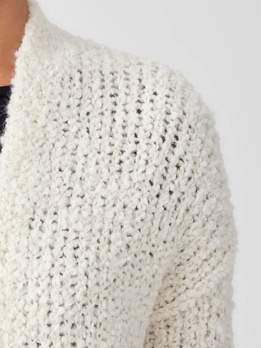 Peruvian Alpaca Loop High Collar Cardigan