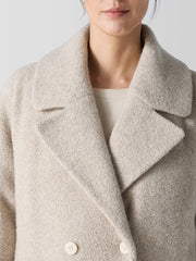 Cozy Recycled Wool Boucle Notch Collar Coat