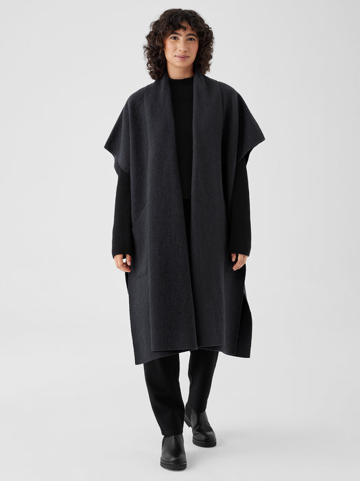 Lightweight Boiled Wool Serape in Regenerative Wool