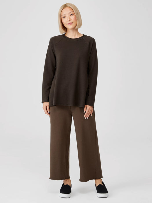 Cozy Brushed Terry Hug Raglan-Sleeve Top