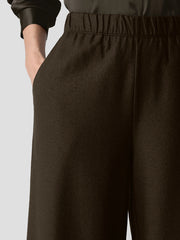 Felted Wool Jersey Wide-Leg Pant in Regenerative Wool