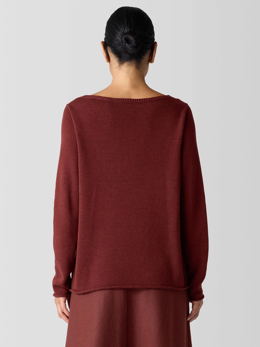 Peruvian Cotton Blend Bateau Neck Top
