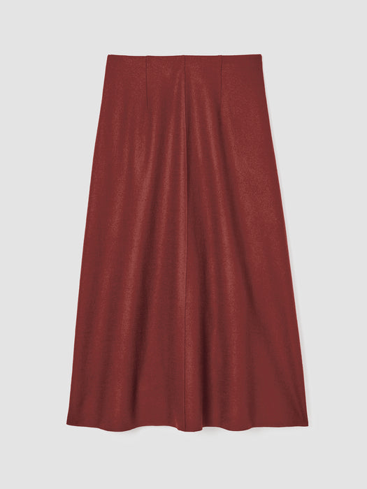 Felted Wool Jersey A-Line Skirt in Regenerative Wool