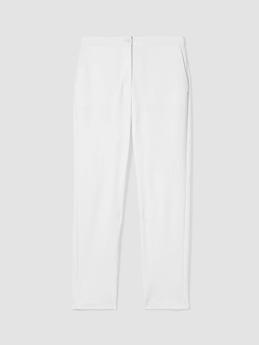 Cotton Blend Ponte High-Waisted Slim Pant