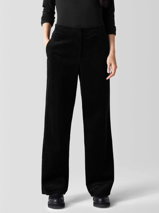 Organic Cotton Corduroy Wide-Leg Pant