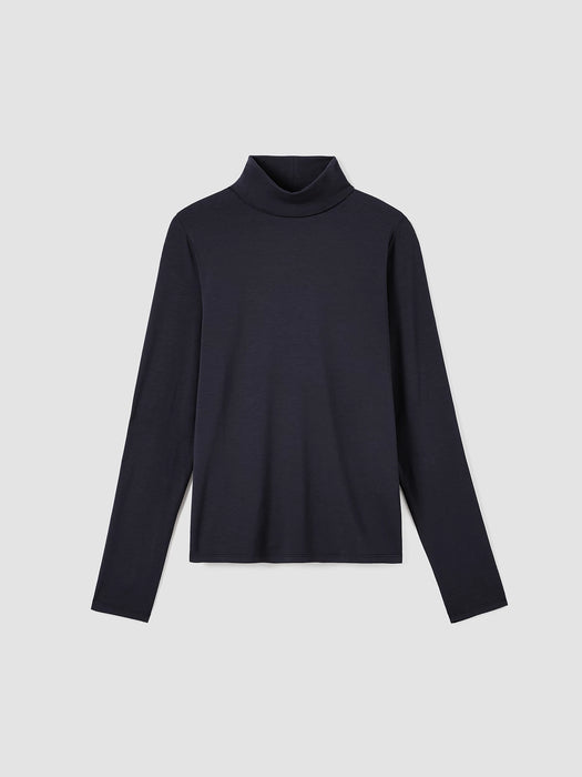 Fine Jersey Scrunch Neck Top