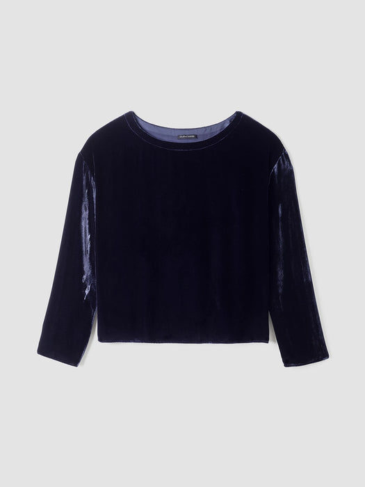 Velvet Ballet Neck Box-Top