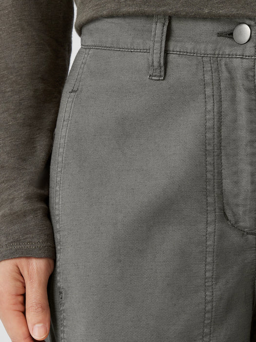 Cotton Hemp Stretch Wide-Leg Pant