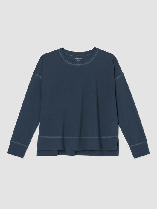 Traceable Cotton Jersey Crew Neck Top