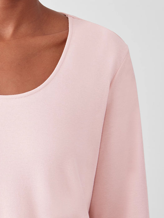 Cozy Organic Cotton Interlock U-Neck Top