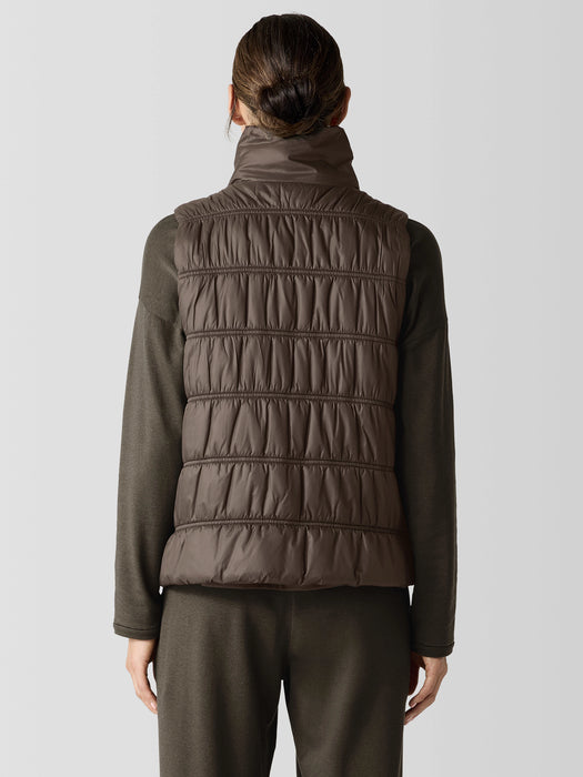 Eggshell Recycled Nylon Stand Collar Vest