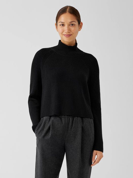 Merino Cropped Turtleneck Top in Regenerative&nbsp;Wool