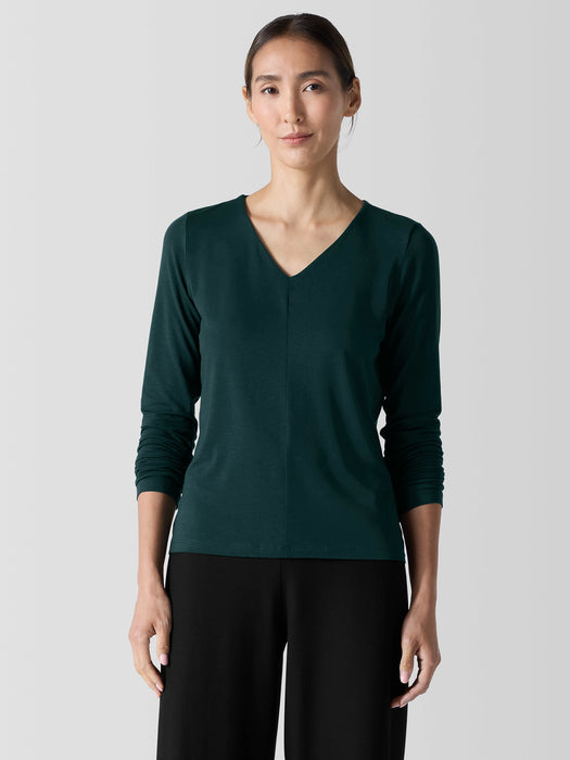 Fine Jersey V-Neck Top