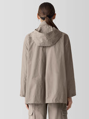 Light Cotton Nylon Stand Collar Jacket