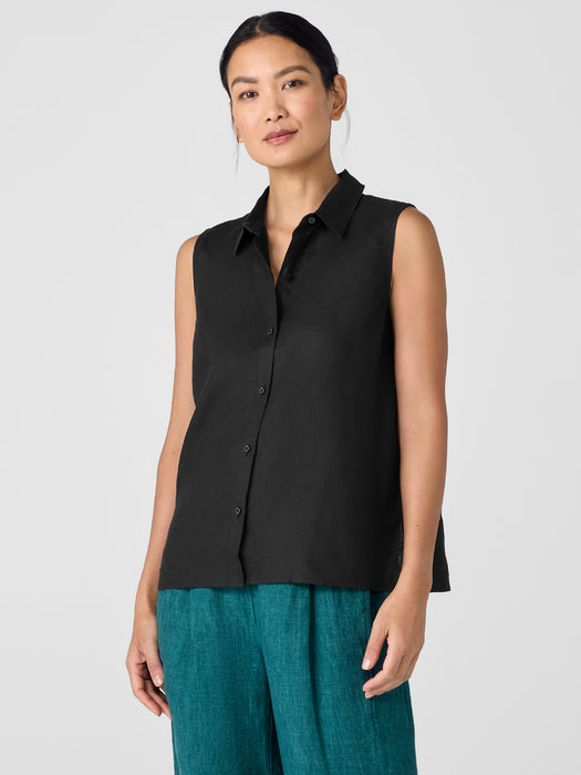 Organic Handkerchief Linen Sleeveless Shirt