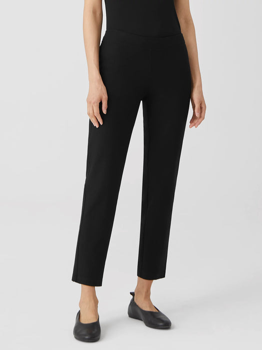 Washable Stretch Crepe Slim Ankle Pant