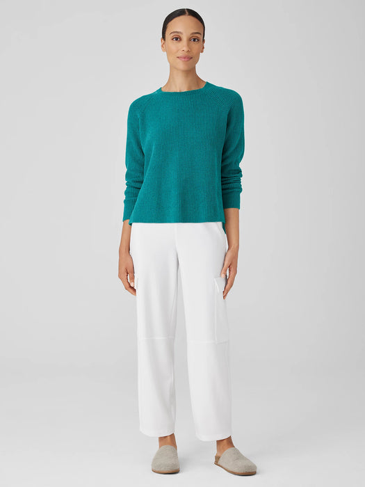 Organic Cotton Chenille Crew Neck Top