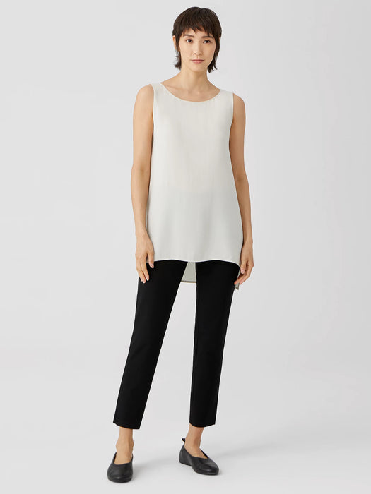 Washable Stretch Crepe Slim Ankle Pant