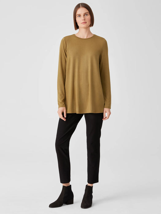 Fine Jersey Crew Neck Top