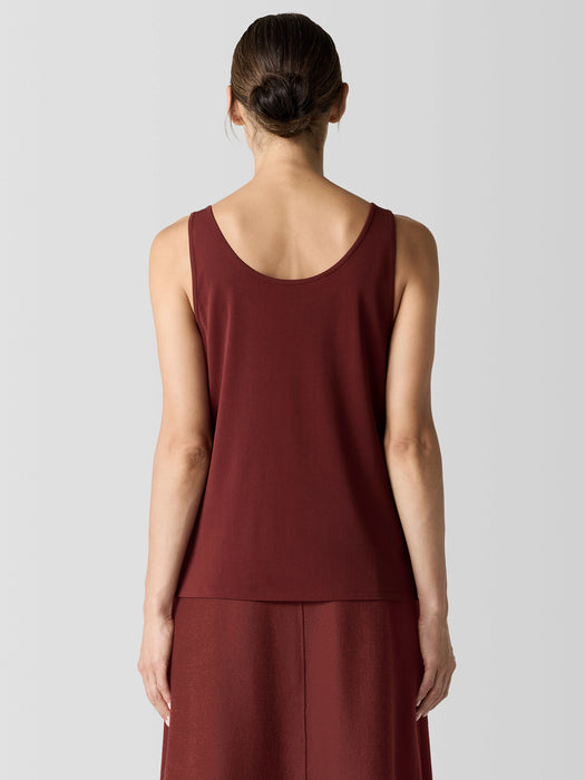 Stretch Silk Jersey&nbsp;Scoop Neck Tank