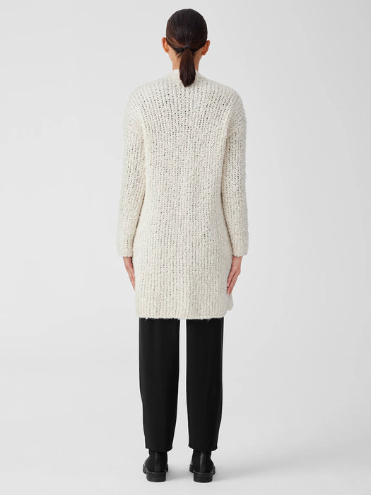Peruvian Alpaca Loop High Collar Cardigan