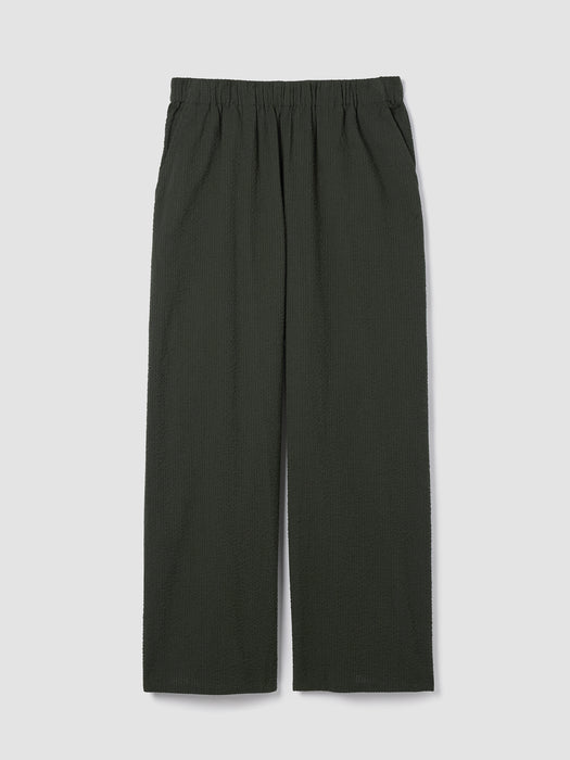 Organic Cotton Ripple&nbsp;Wide-Leg Pant