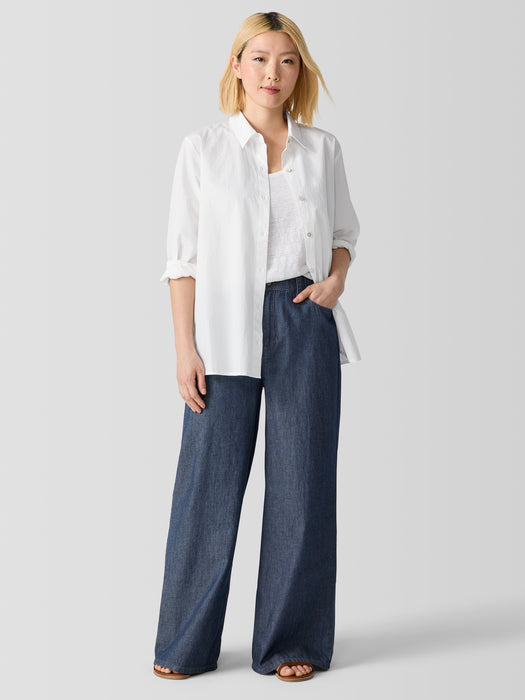 Airy Organic Cotton Twill&nbsp;Wide Trouser Pant