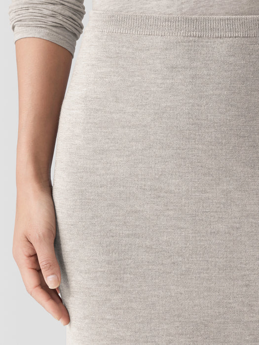Merino Rib Pencil Skirt in Regenerative Wool