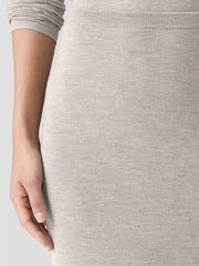 Merino Rib Pencil Skirt in Regenerative Wool